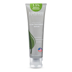 Exposed Skin Care acne serum bottle with dropper for quick spot treatment.