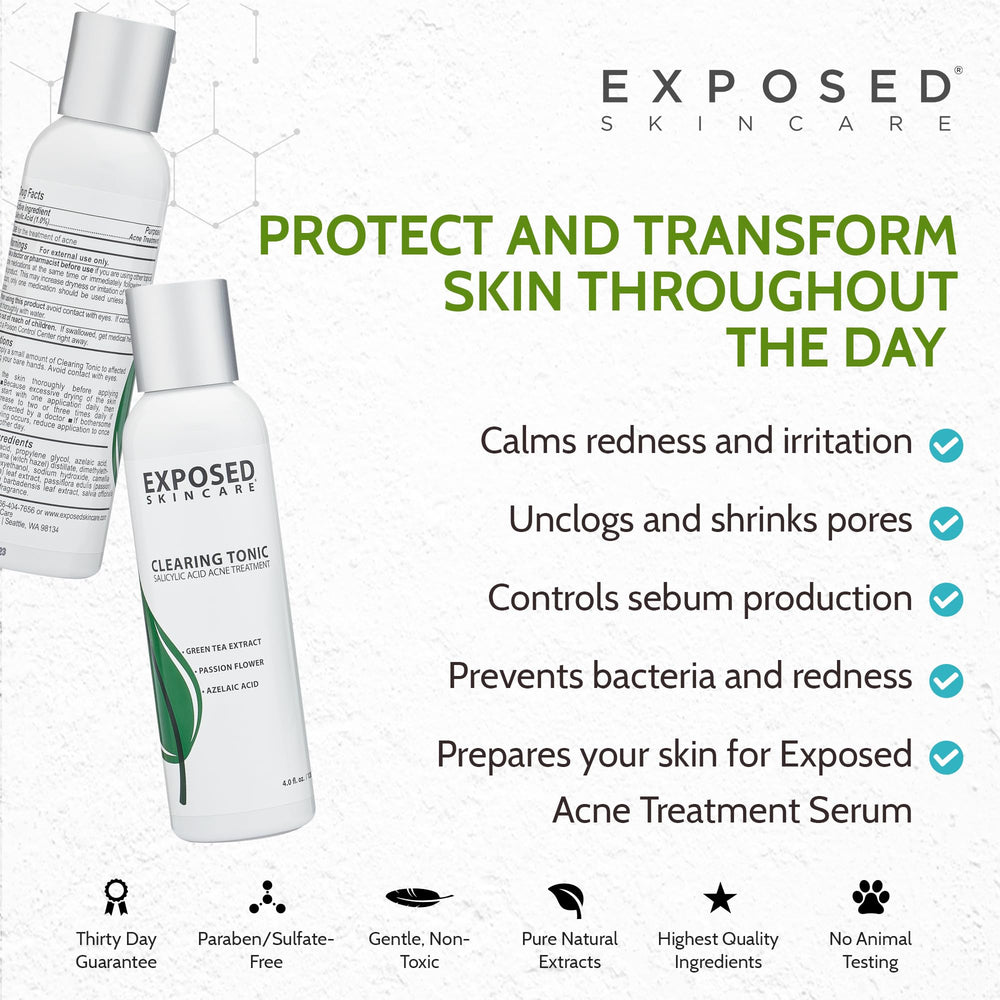 Exposed Skin Care Clearing Toner with green tea and azelaic acid