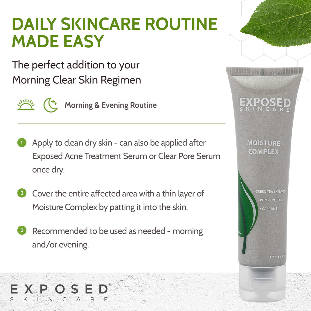 Exposed Skin Care Moisture Complex packaging shot communicates clean, cruelty-free branding