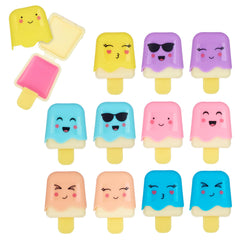EXPRESSIONS 12pc lip gloss set with popsicle shapes in bright colors for imaginative play
