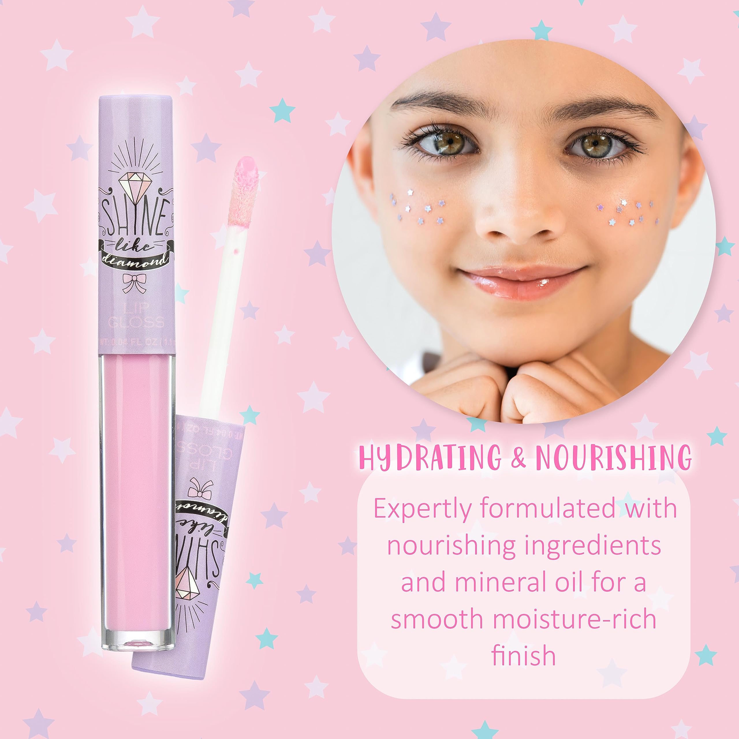 Non-toxic Expressions gloss formula is safe and washable for youngsters