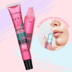Expressions clear hydrating lip gloss with essential oils on lips