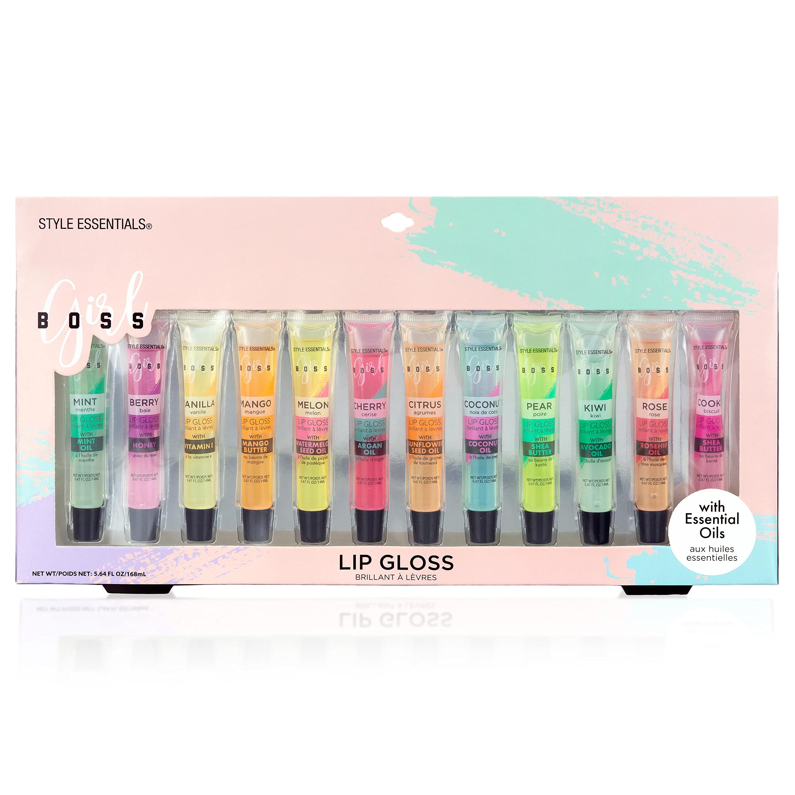 Expressions flavored lip gloss collection showing variety of scents