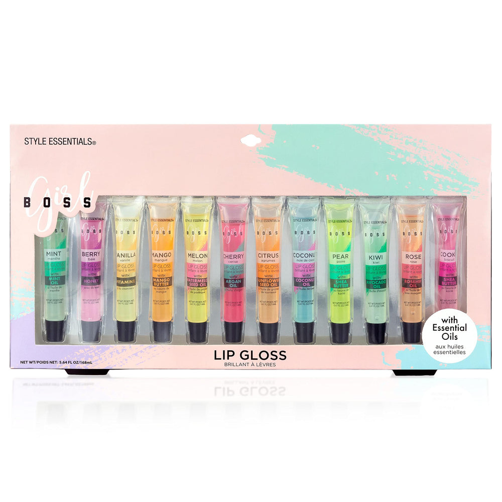 Expressions flavored lip gloss collection showing variety of scents