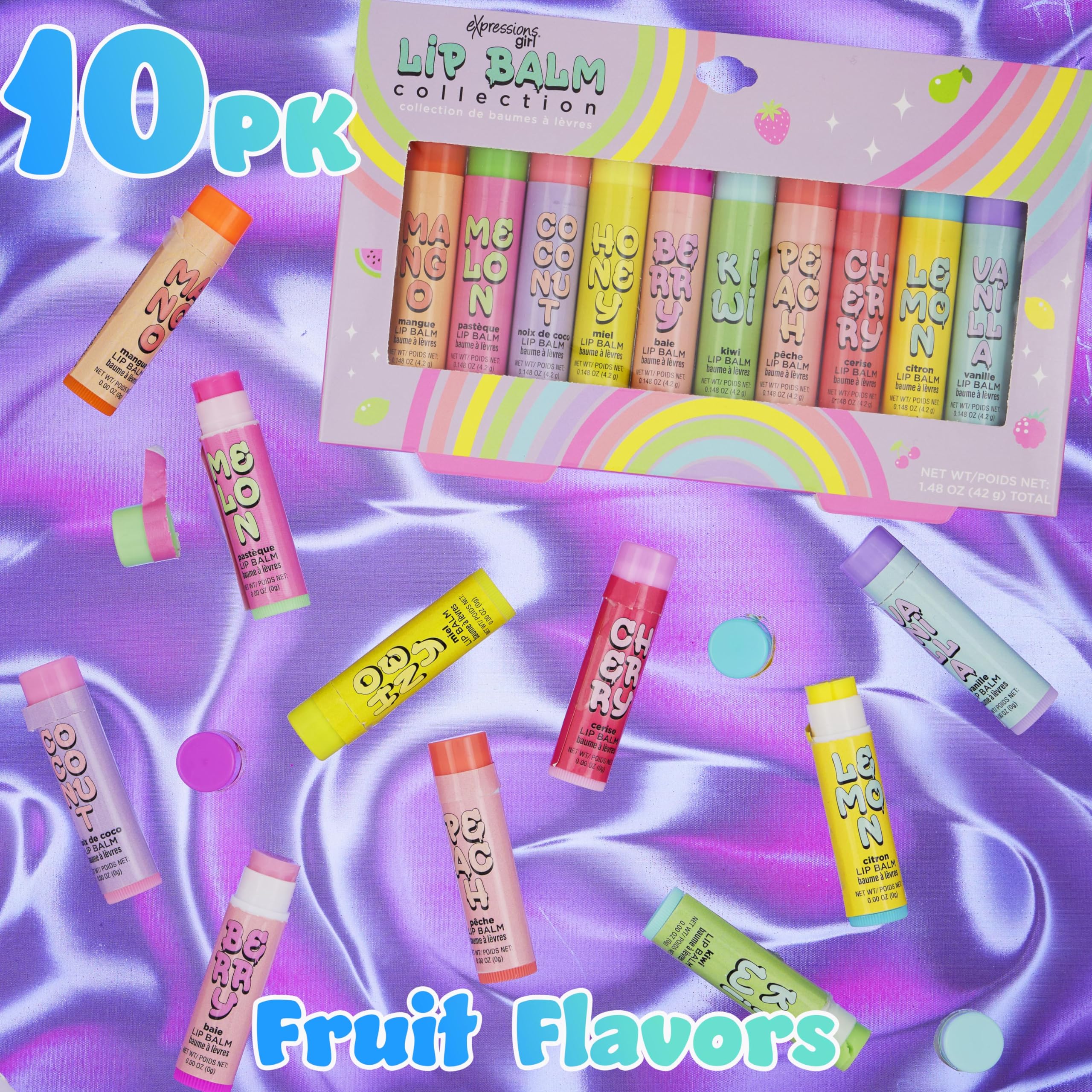 Expressions Berry lip balm tube delivers smooth lips with fruity aroma.