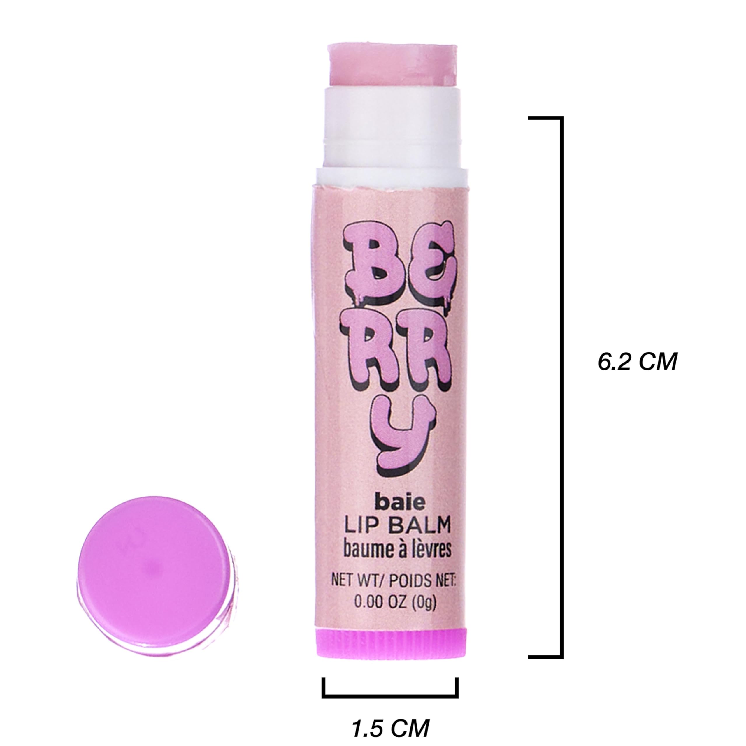 Expressions Cherry lip balm tube provides sweet moisture for everyday use.