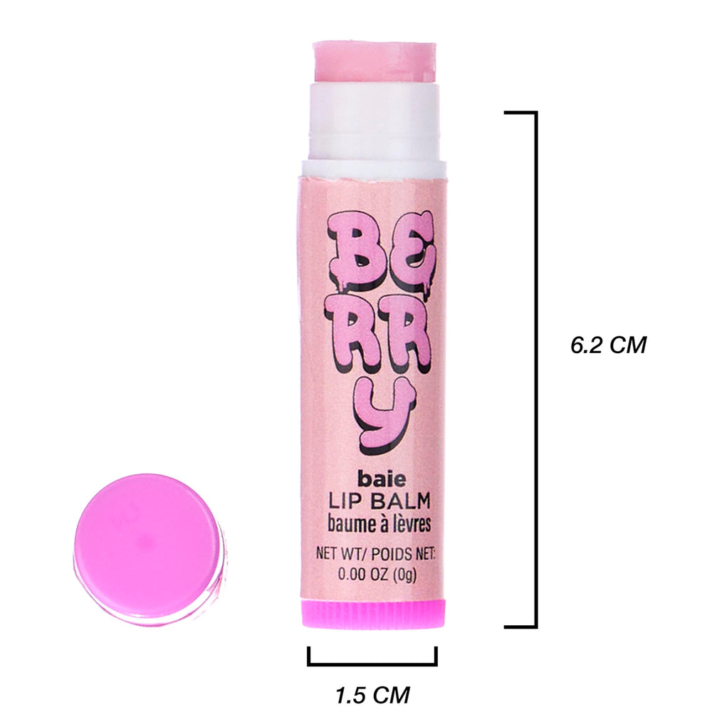 Expressions Cherry lip balm tube provides sweet moisture for everyday use.