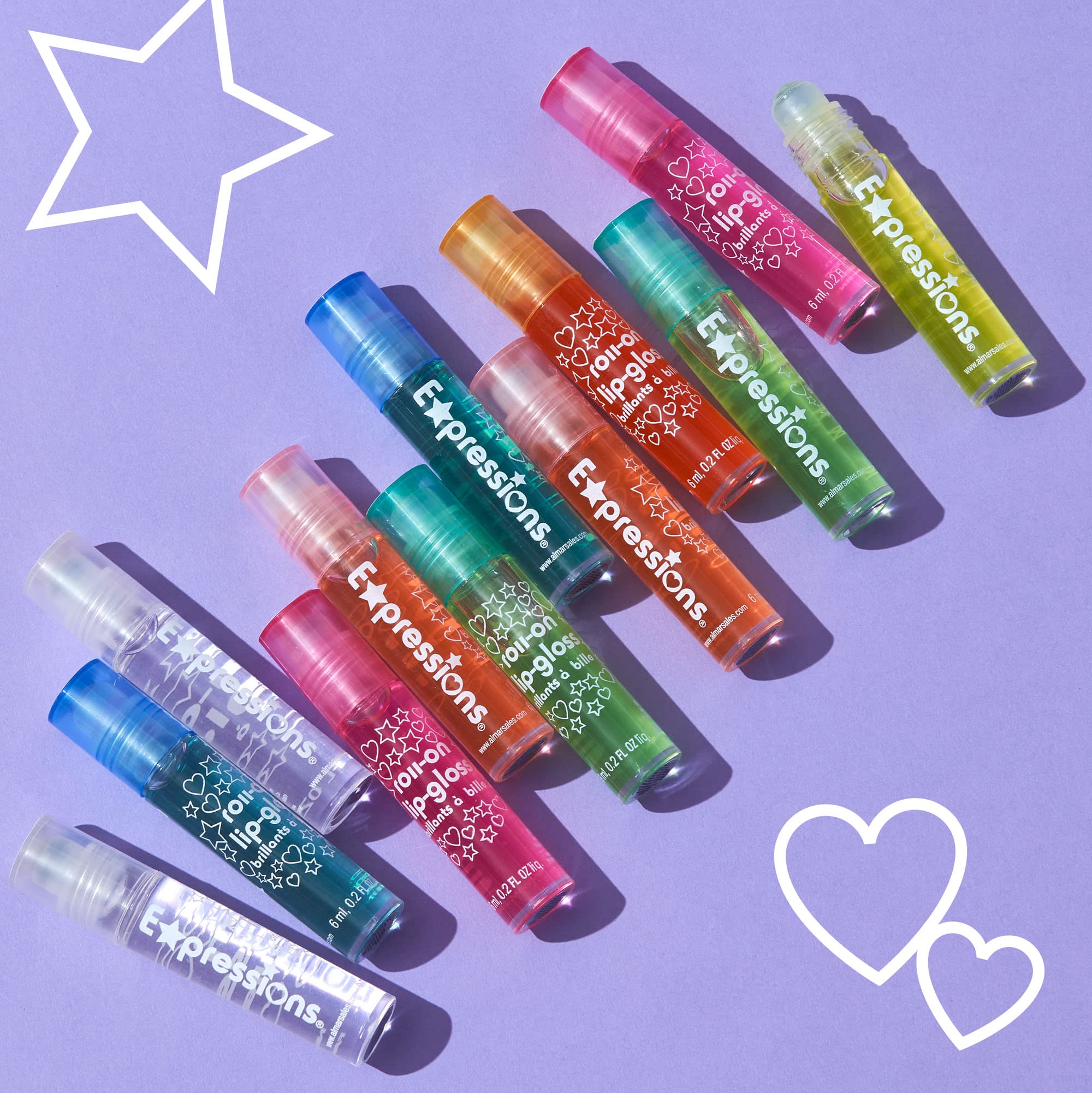 Expressions girl cherry roll-on gloss for playful school-day looks