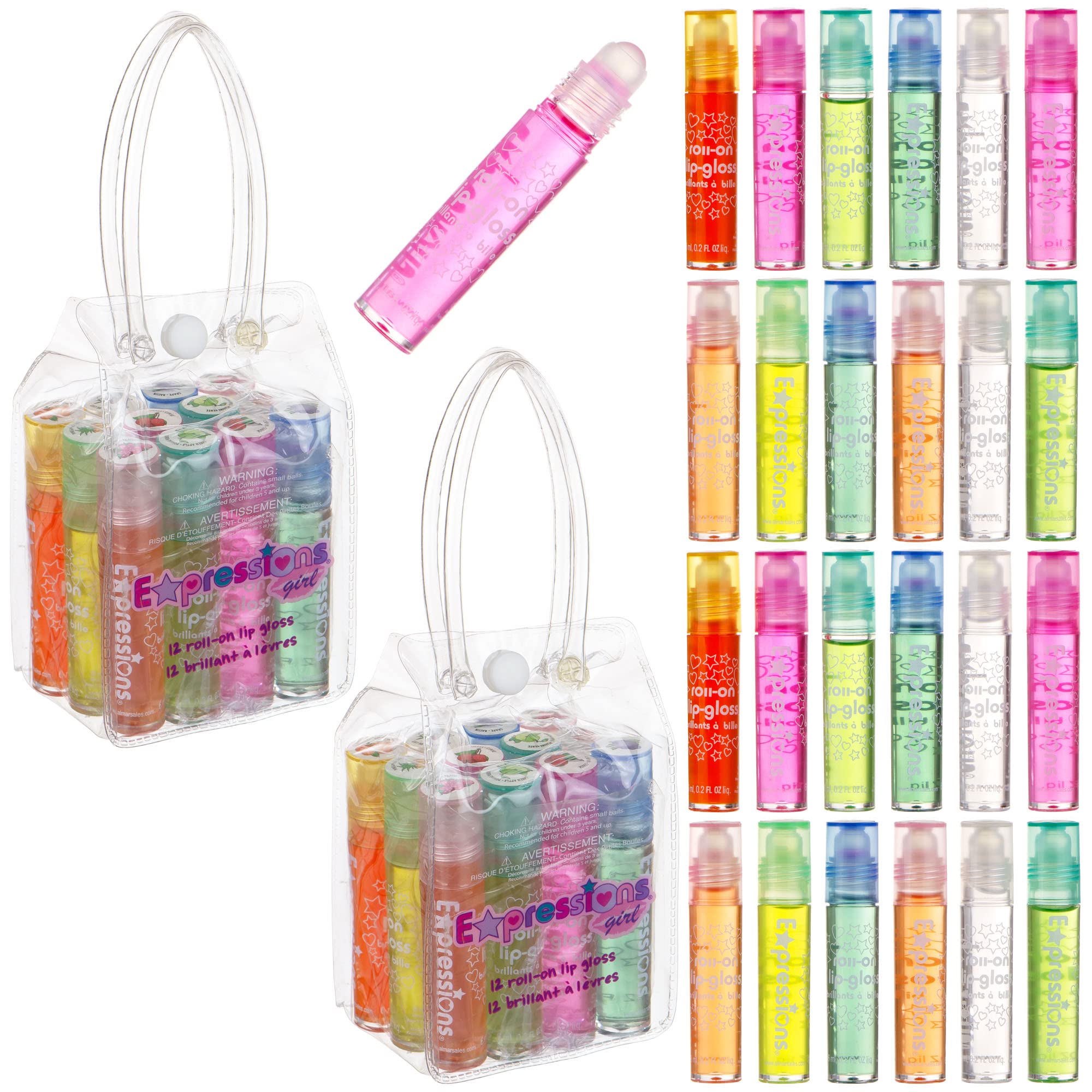 Expressions girl strawberry roll-on gloss with easy rollerball