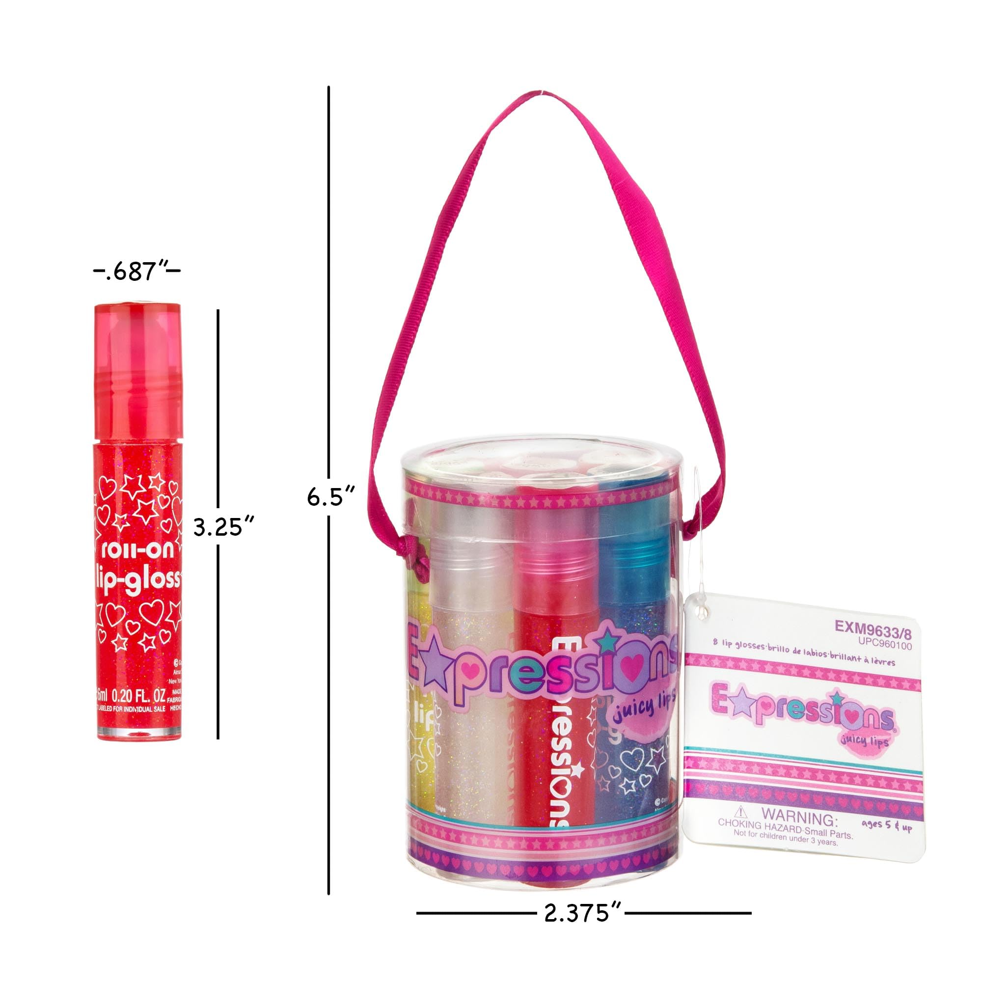 Gloss EXPRESSIONS ananas, format roller pratique et lavage facile.