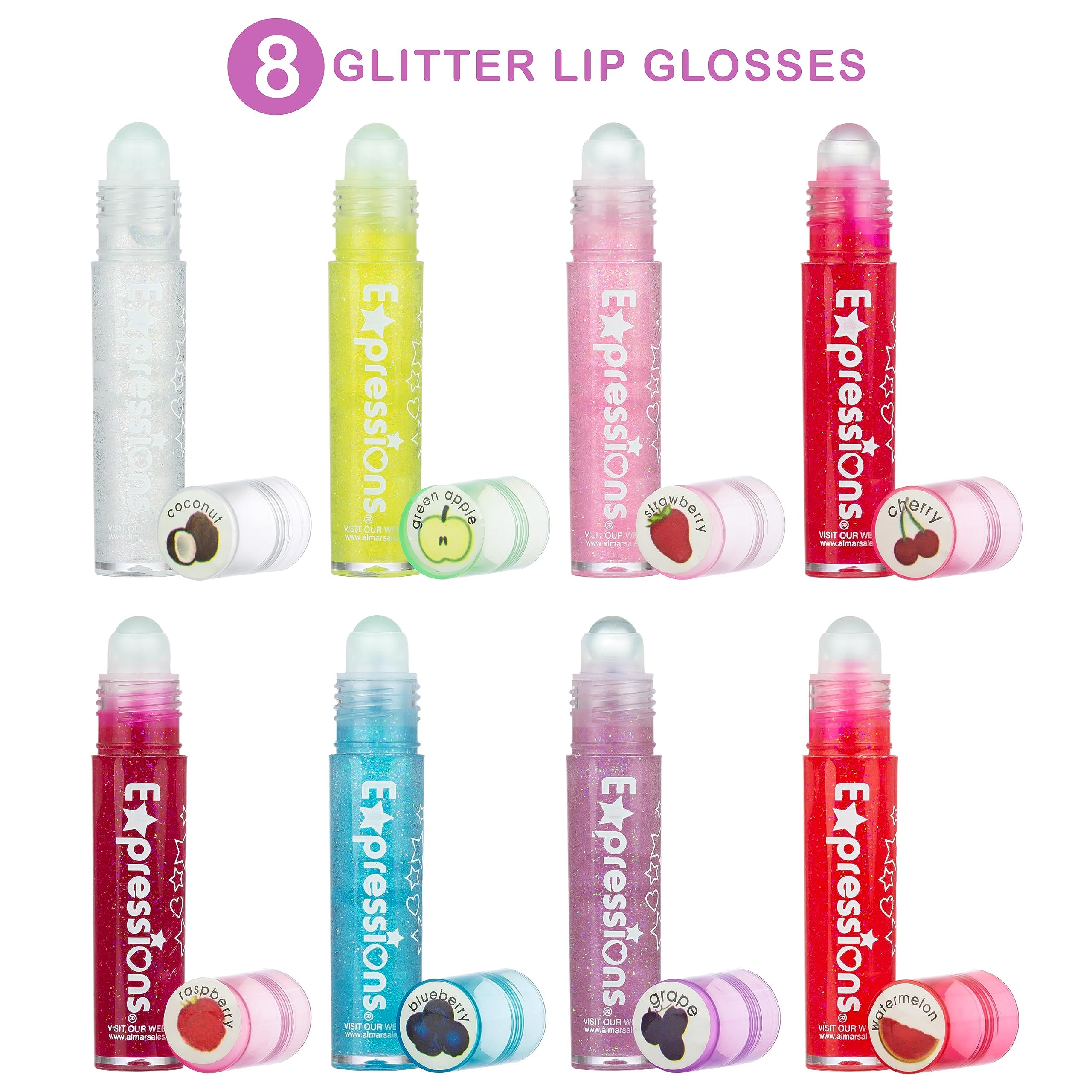 Gloss EXPRESSIONS cerise, rouleau pratique pour application rapide et douce.