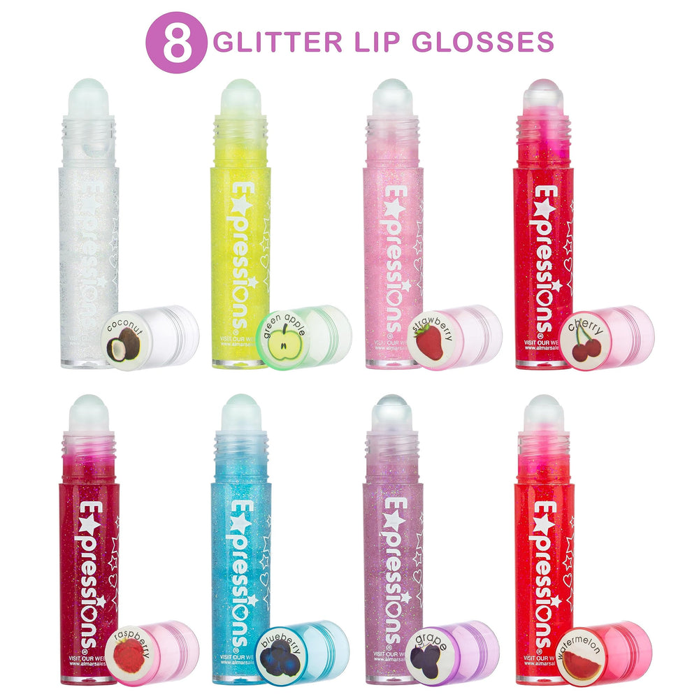 Gloss EXPRESSIONS cerise, rouleau pratique pour application rapide et douce.