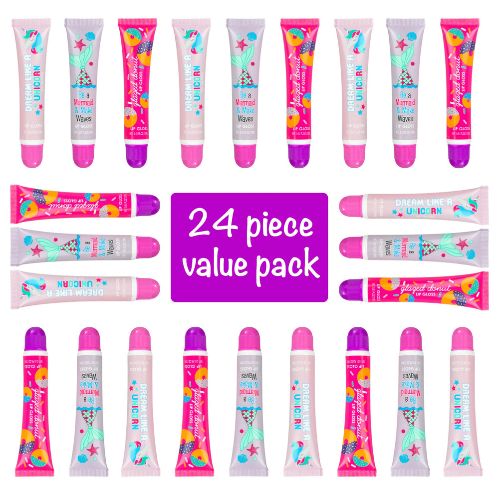 EXPRESSIONS lip gloss flavors Dream Like A Unicorn closeup.