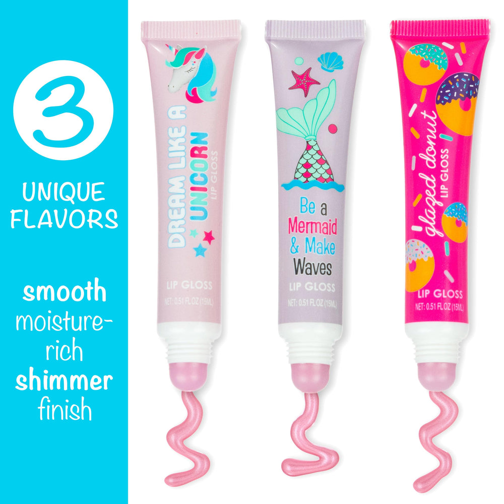 EXPRESSIONS hydrating lip gloss formula applied on lips for shine.
