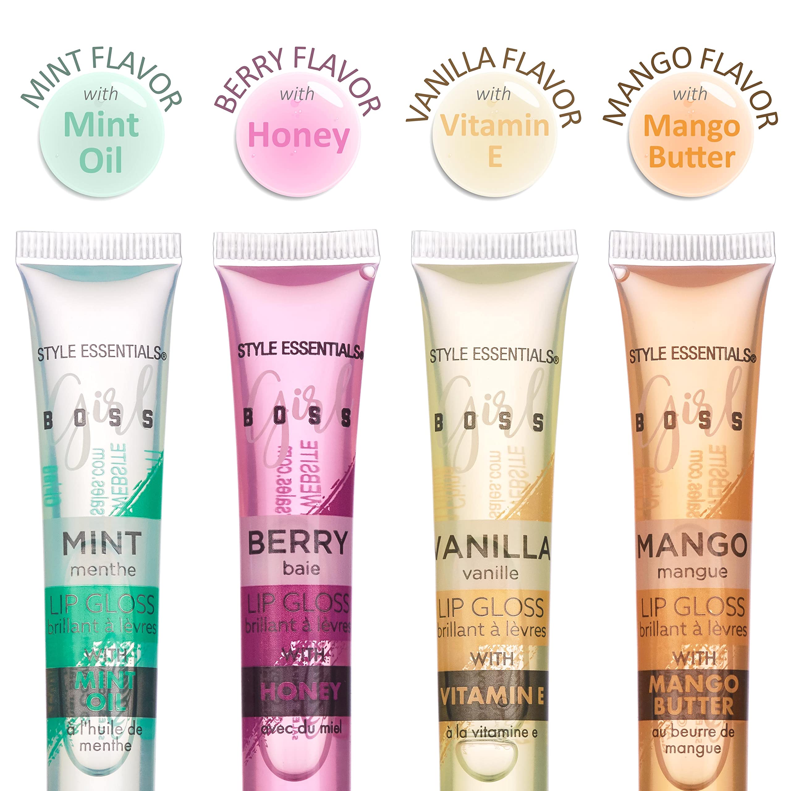 Expressions lip gloss packaging presented as a gift-ready set