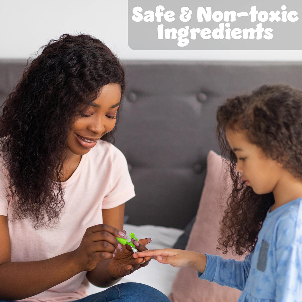 EXPRESSIONS non-toxic water-based formula safe for kids during at-home manicures.
