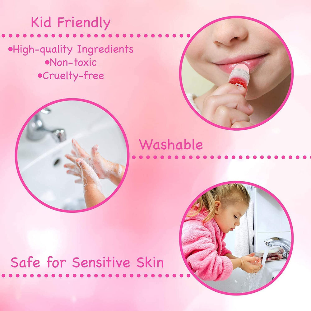 Expressions easy-to-clean gloss necklaces wash off with soap.