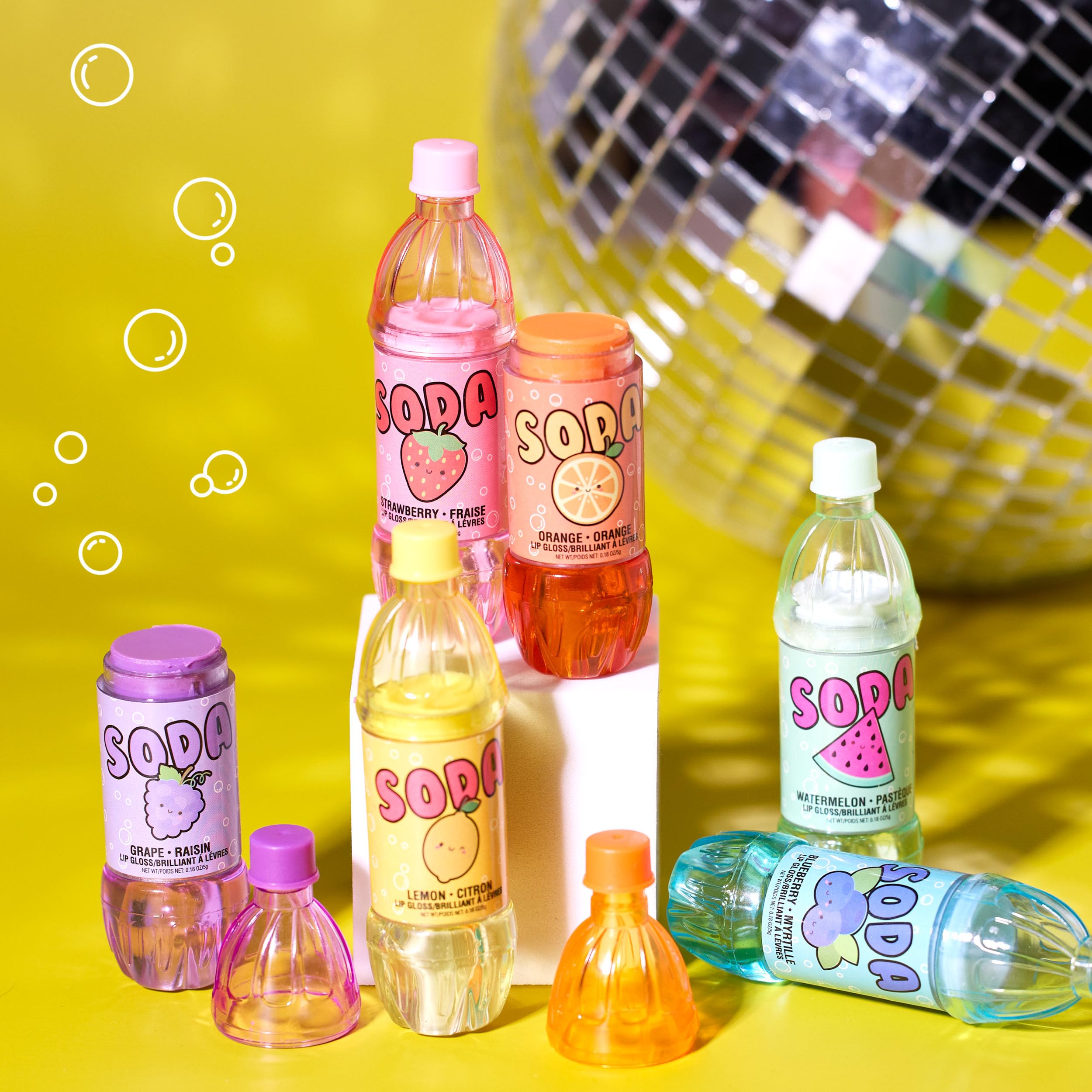 Expressions Soda Pop Lip Gloss blueberry bottle, subtle gloss and moisture.