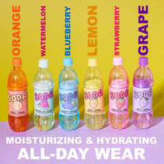 Expressions Soda Pop Lip Gloss lemon bottle, zingy shine and moisture.