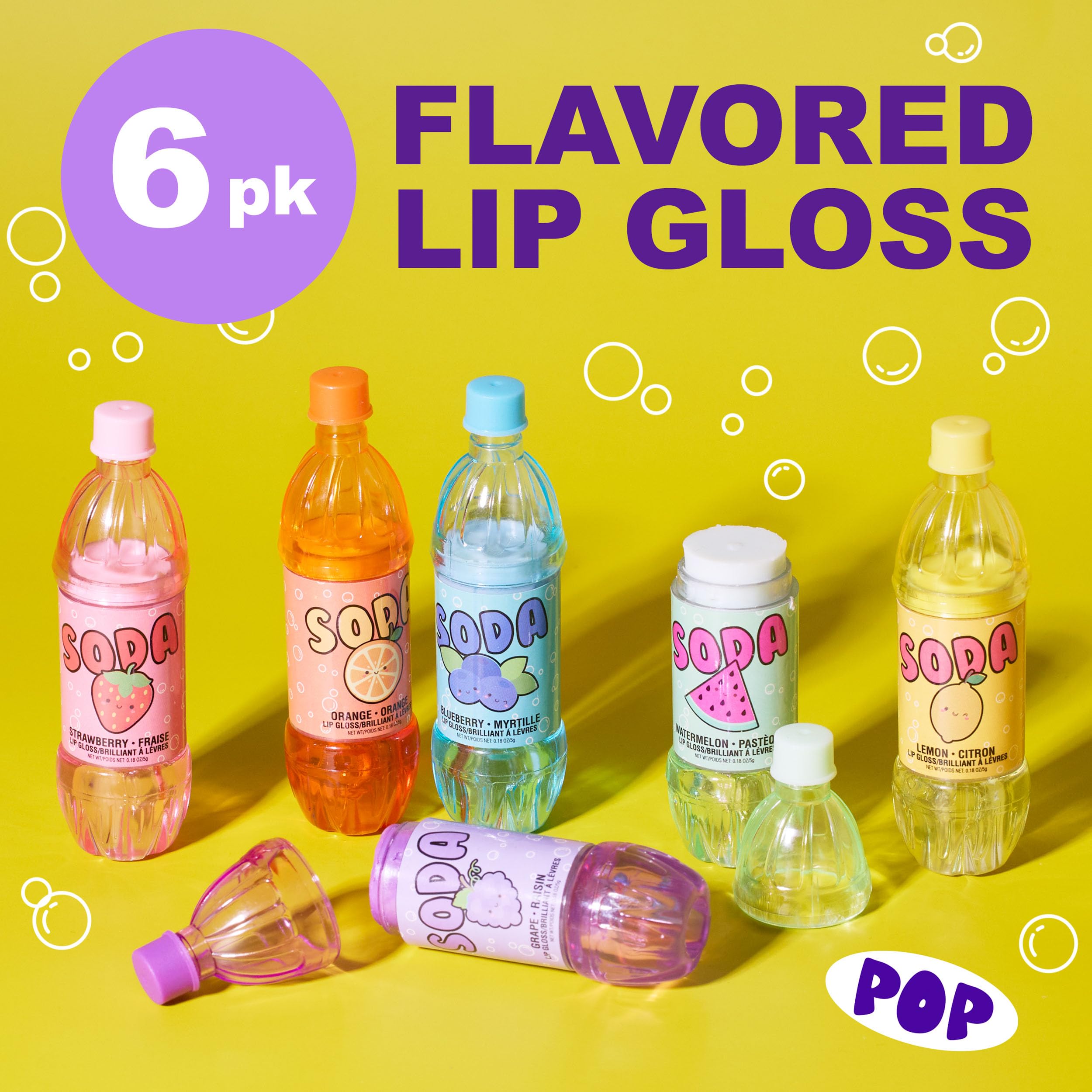 Expressions Soda Pop Lip Gloss orange bottle, juicy color and smooth finish.