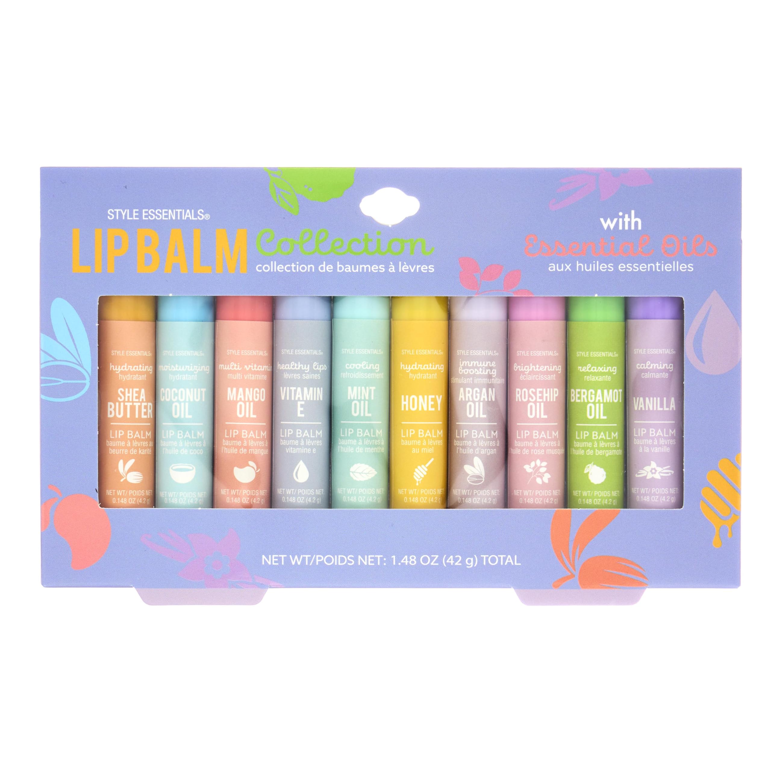 Expressions vanilla bergamot lip balm display for gifting idea