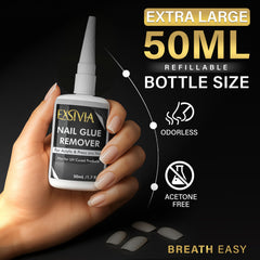 Close-up of Exsivia remover precision tip for even glue application.