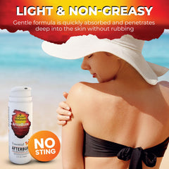 Extract Wellness AfterBurn on sun-exposed skin demonstrates cooling hydration and soothing relief