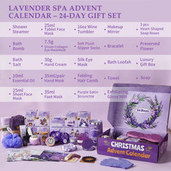 Exun Advent Calendar 2025 lavender candle close-up highlights calming aroma and elegant design.