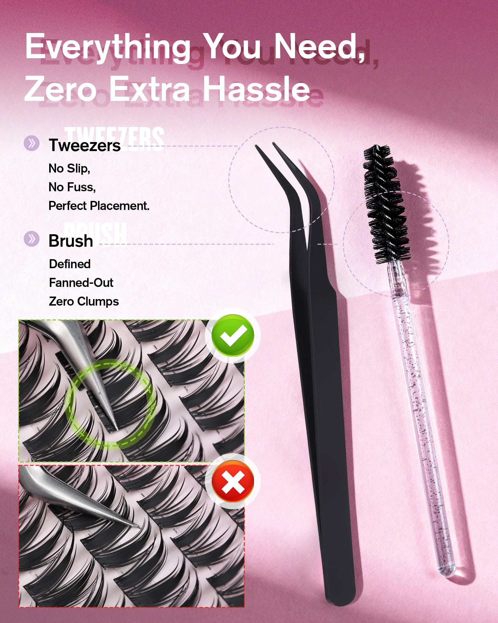 EYDEVRO durable lash clusters stay secure through daily activities.