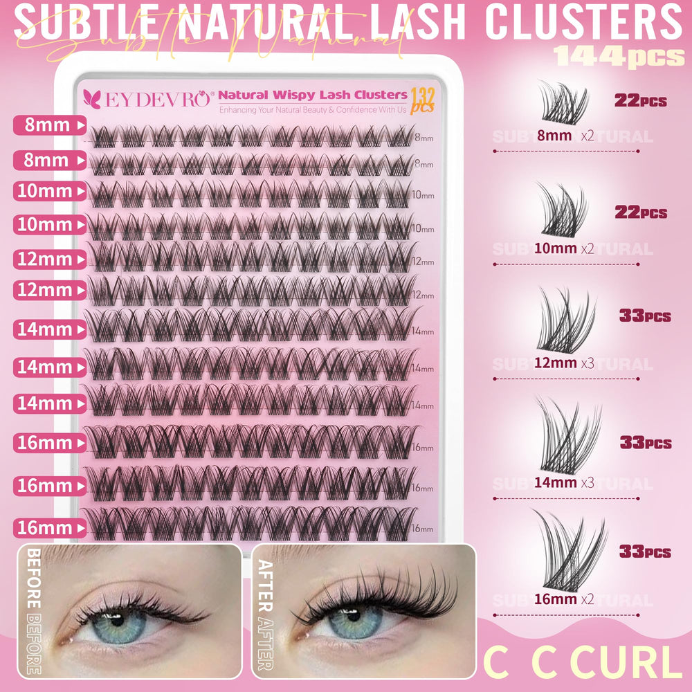 EYDEVRO easy-apply transparent band blends invisibly along lash line for foolproof styling.