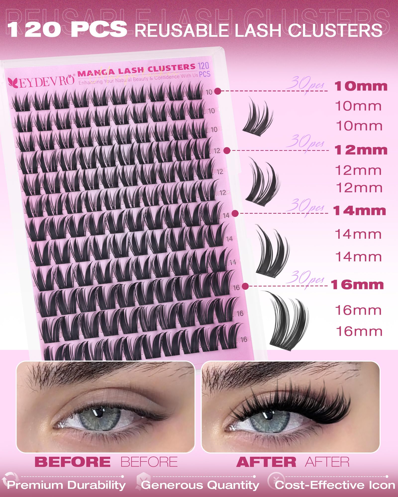EYDEVRO Fairy Wispy Clusters flutter softly for everyday wear.