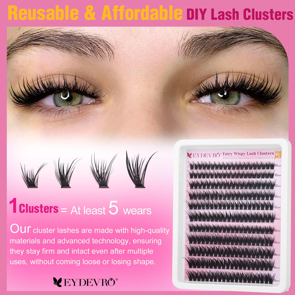 EYDEVRO handmade ethical lash clusters with cruelty-free production