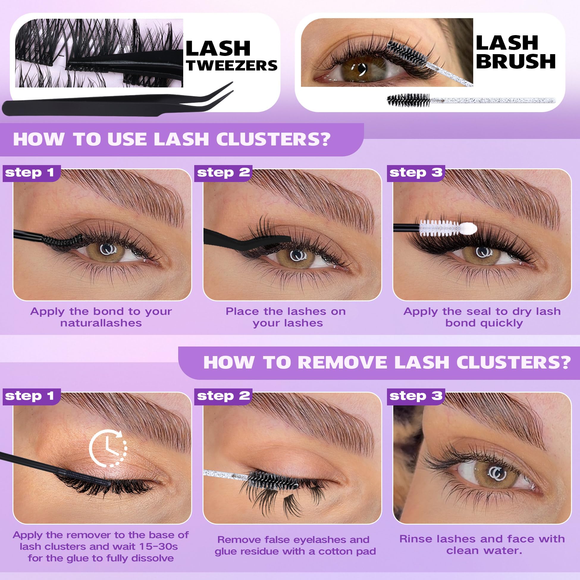 EYDEVRO Lash brush for seamless blending with natural lashes