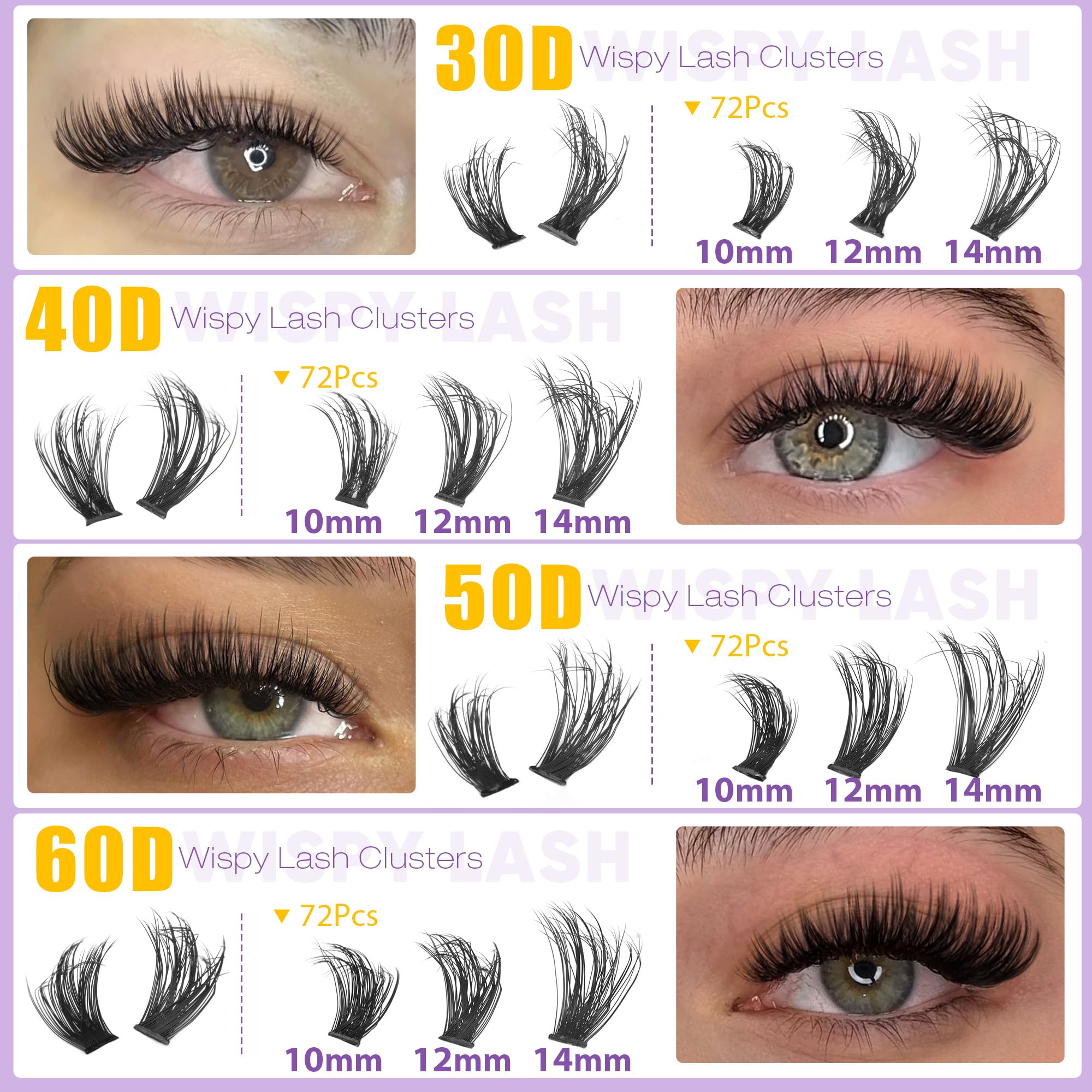 EYDEVRO Lash Clusters 40D for gentle volume and lift.