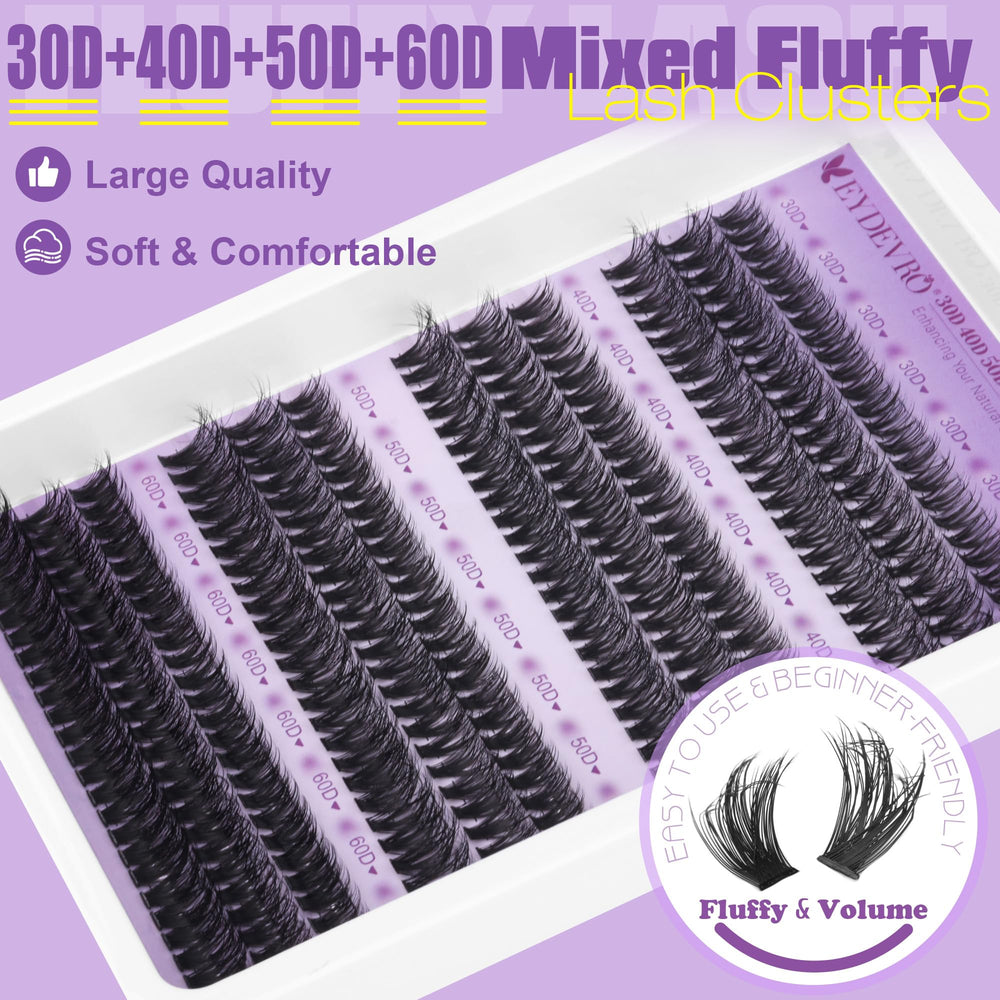 EYDEVRO Lash Clusters 50D for more dramatic evening look.