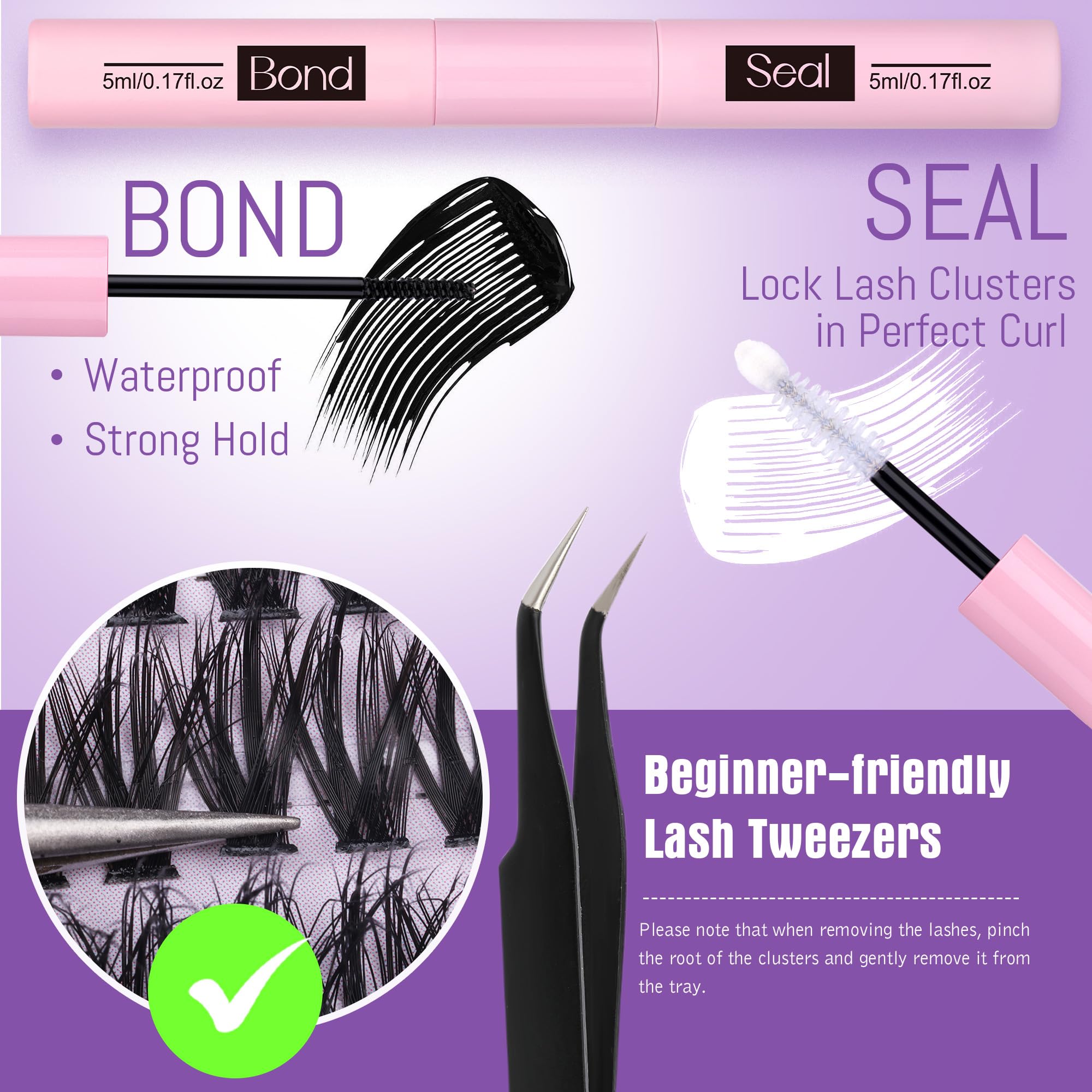 EYDEVRO Precision Lash Tweezers for easy, accurate application.