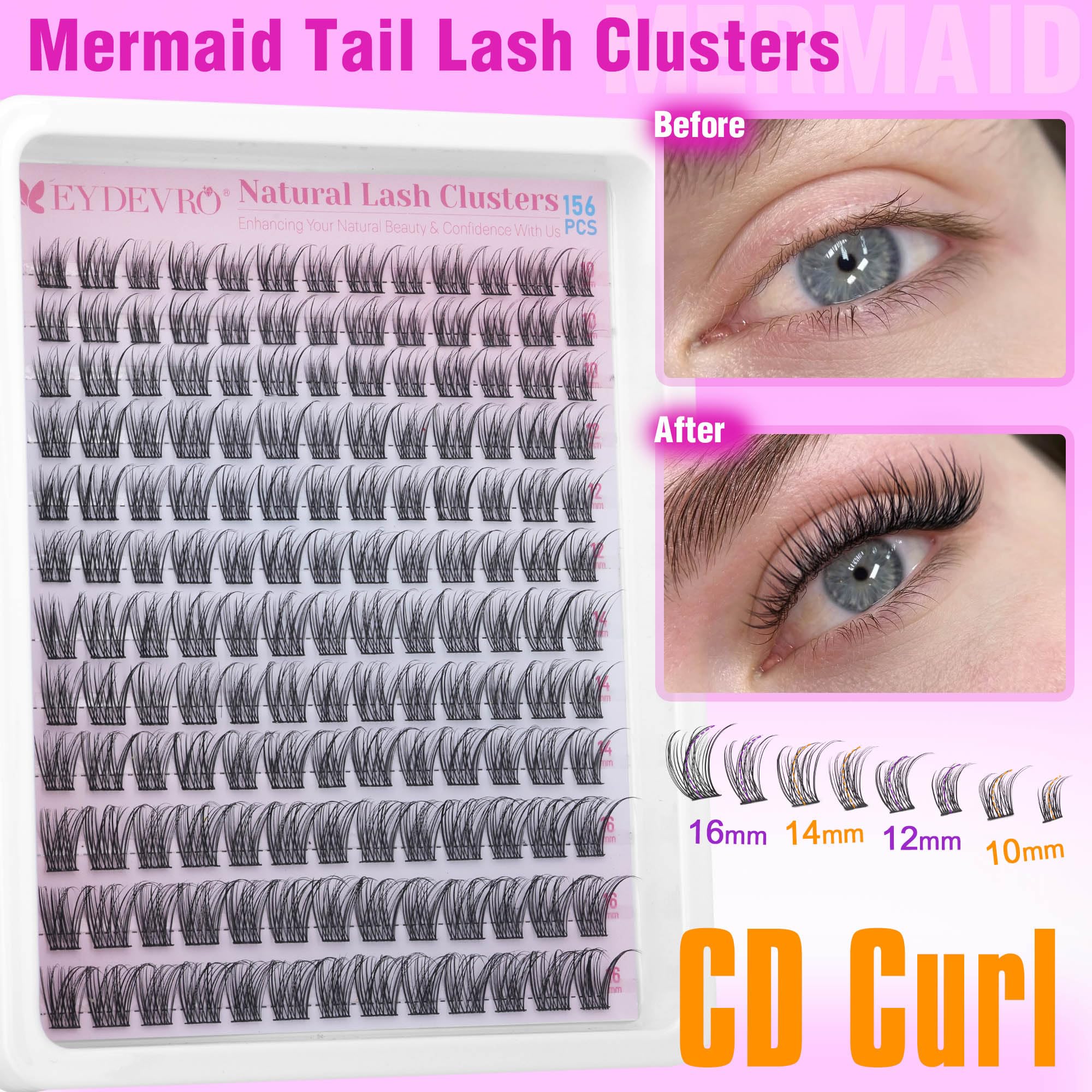 EYDEVRO lightweight soft-material lashes for comfortable wear