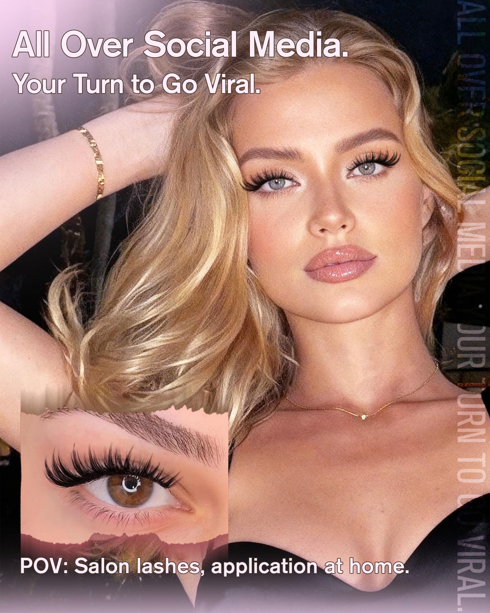 EYDEVRO Manga Lash Clusters lift the eyes for a cartoon-inspired style.