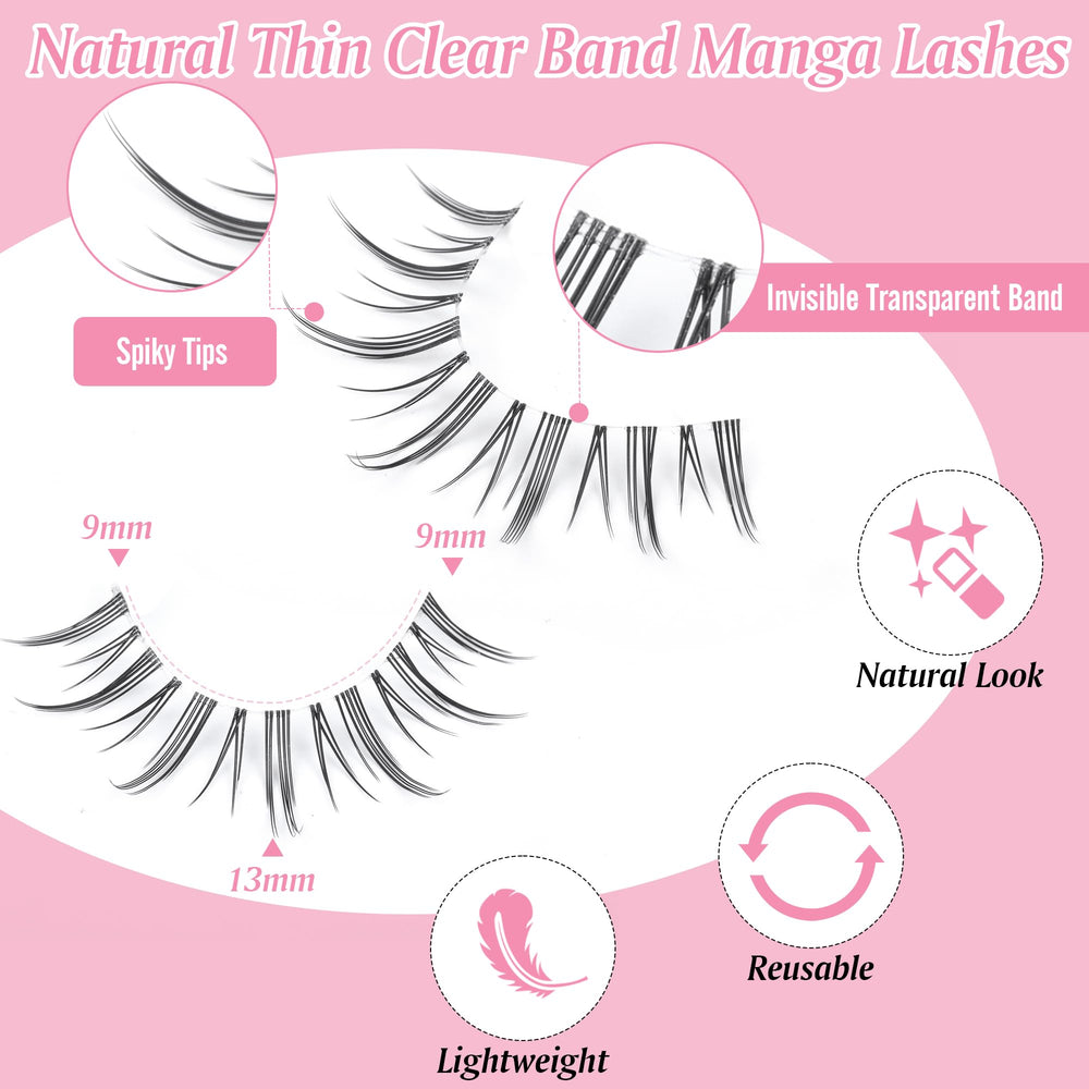 EYDEVRO Moonlight lashes on eye showing invisible clear band for natural finish.