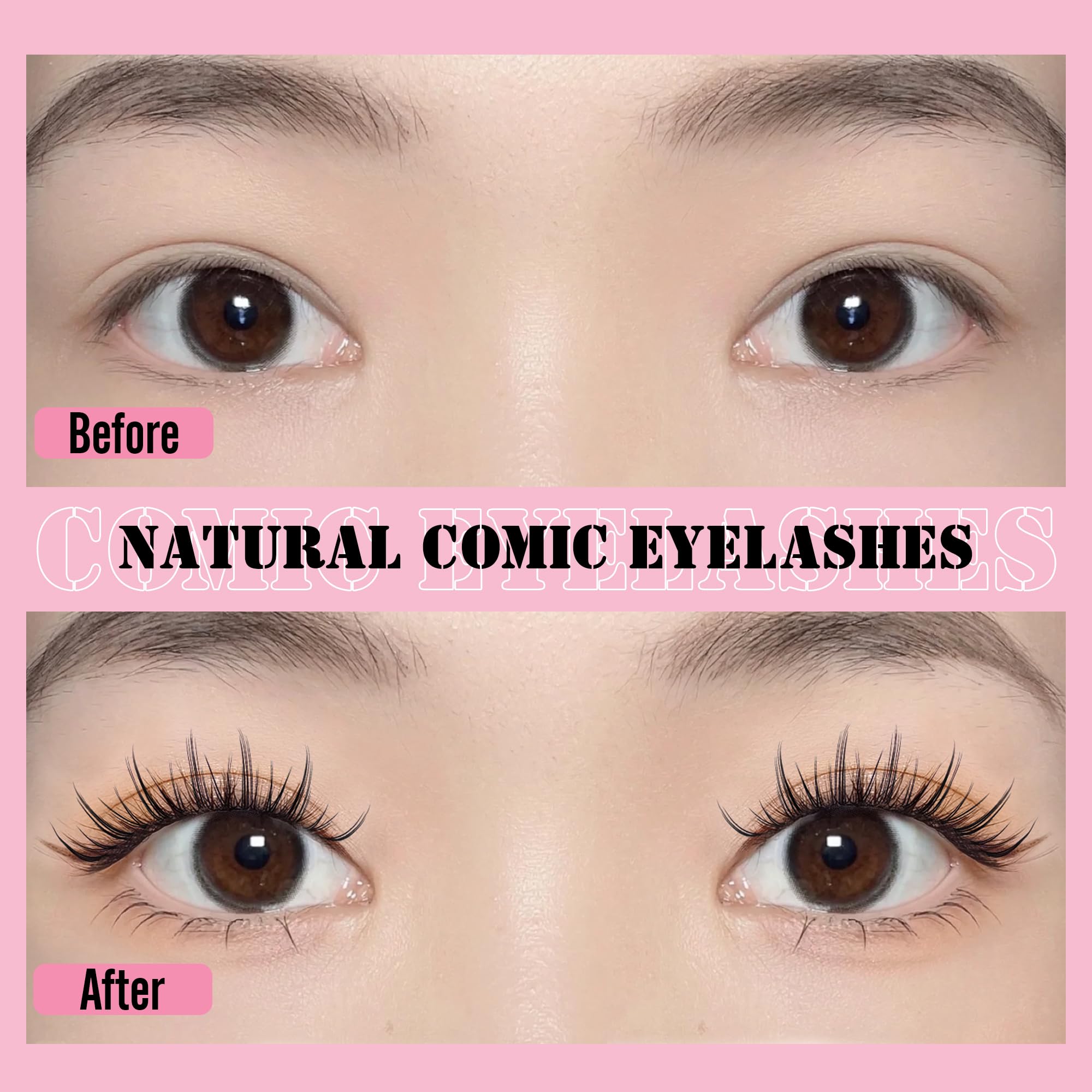 Handmade faux mink EYDEVRO Moonlight lashes for a lightweight, comfortable wear.
