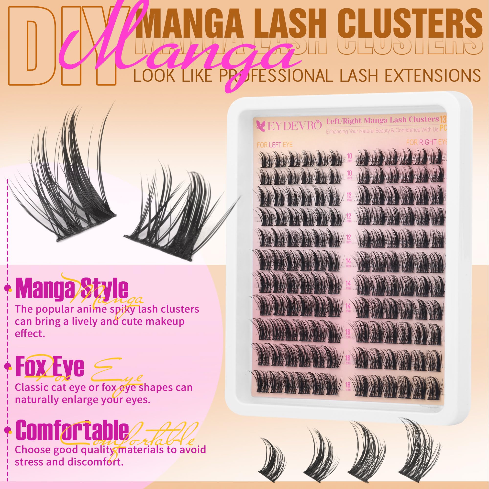 EYDEVRO Natural DIY Lash Extensions provide salon-like results at home.
