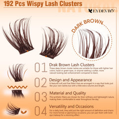 EYDEVRO natural wispy lashes add effortless flutter and dimension.