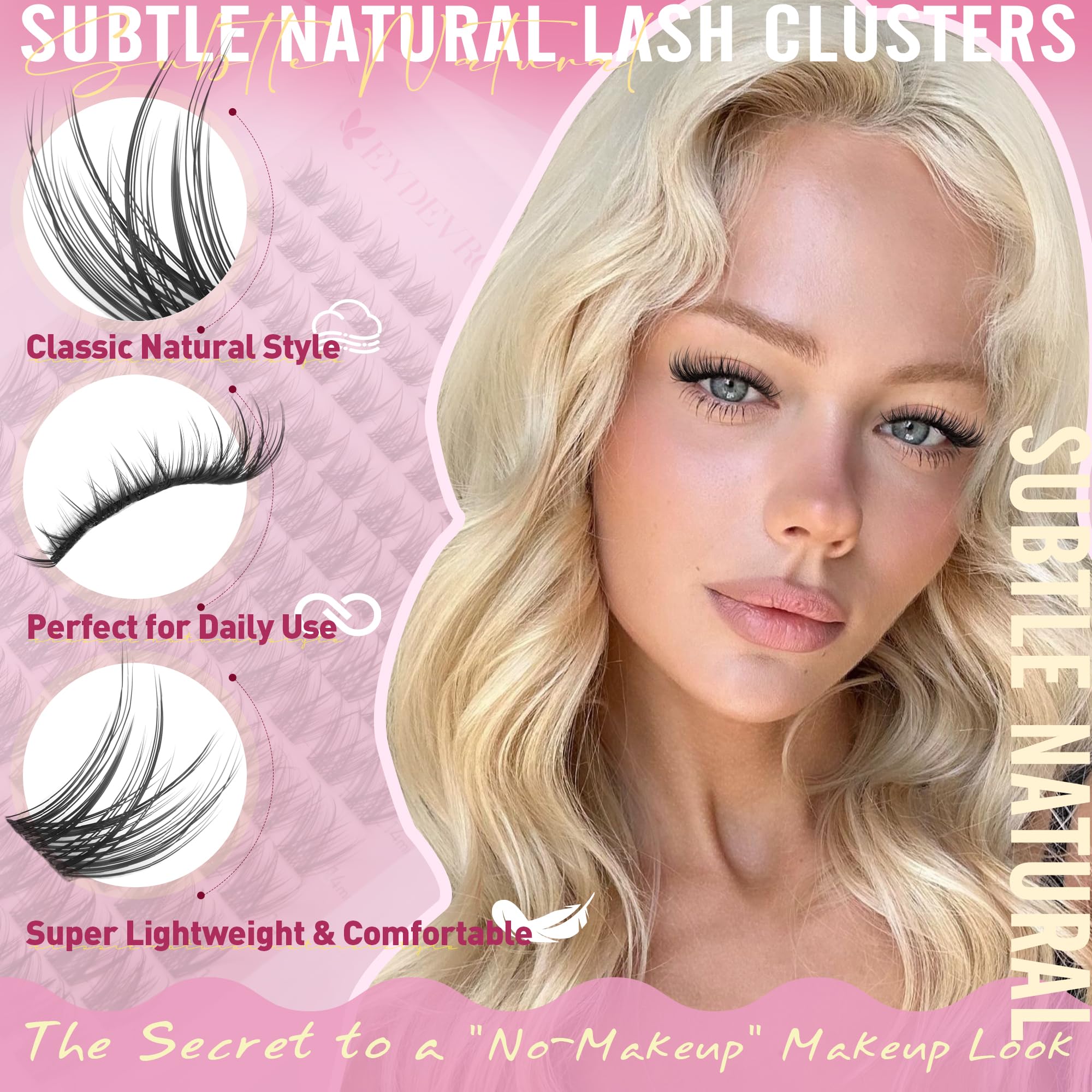 EYDEVRO soft-band lashes with luxury synthetic fibers for lightweight, all-day comfort.