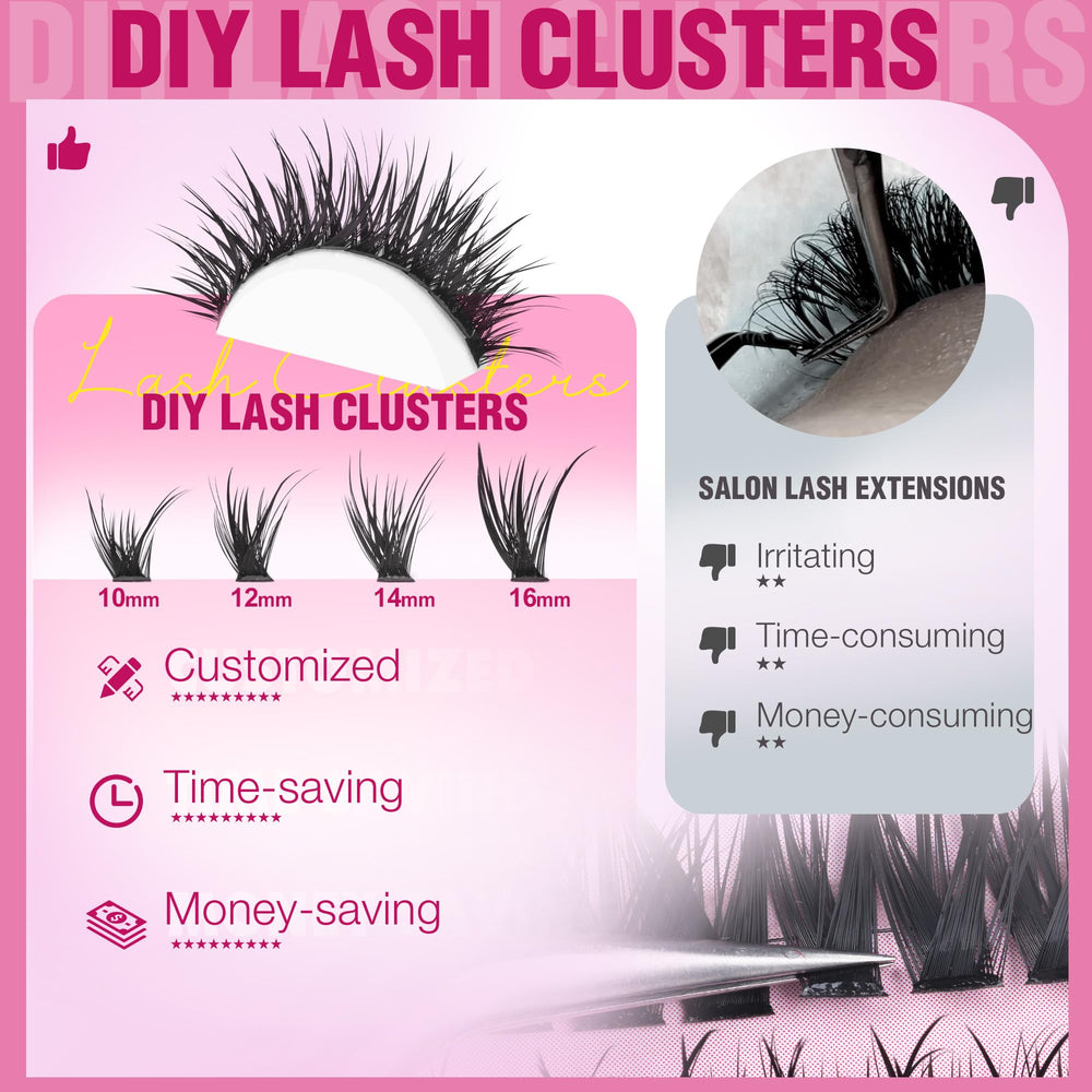 EYDEVRO wispy cluster lashes create a natural, eye-enhancing silhouette