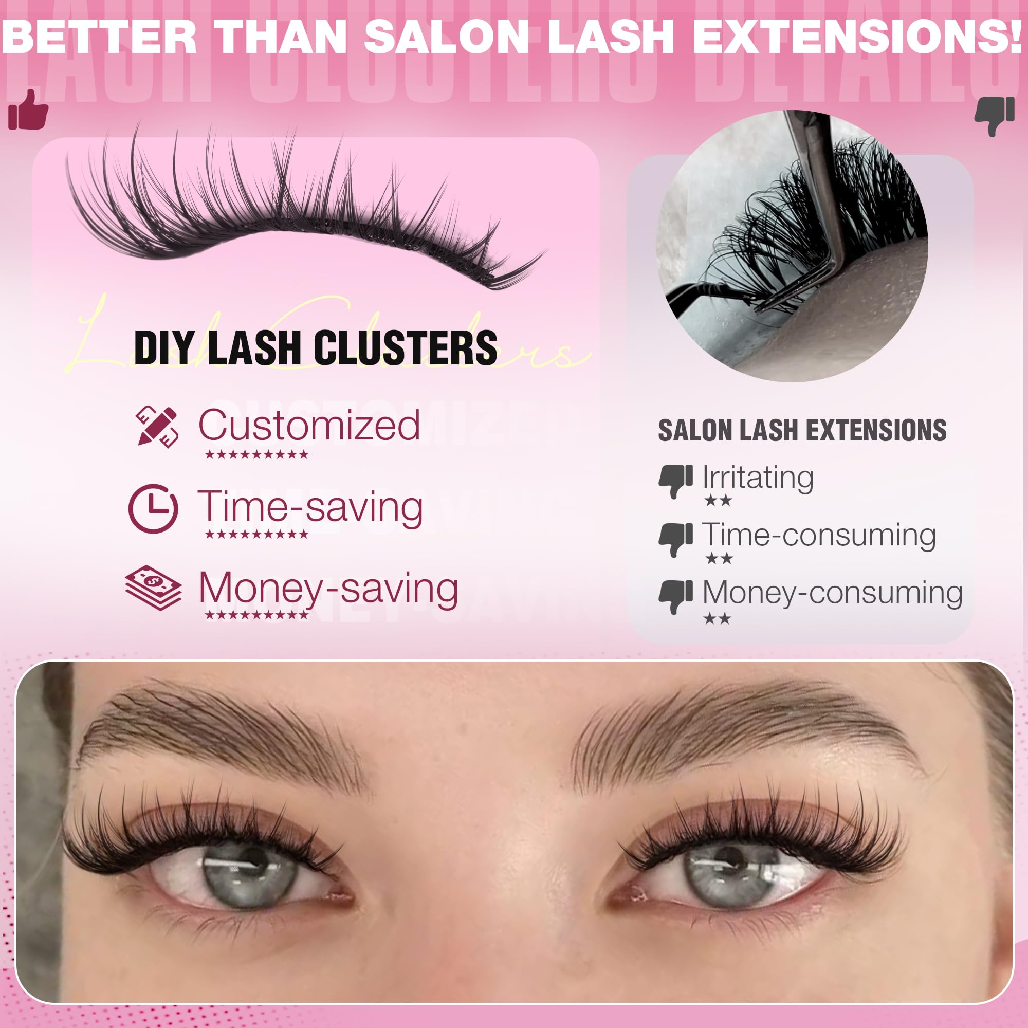 EYDEVRO wispy collection adds subtle volume without heaviness.