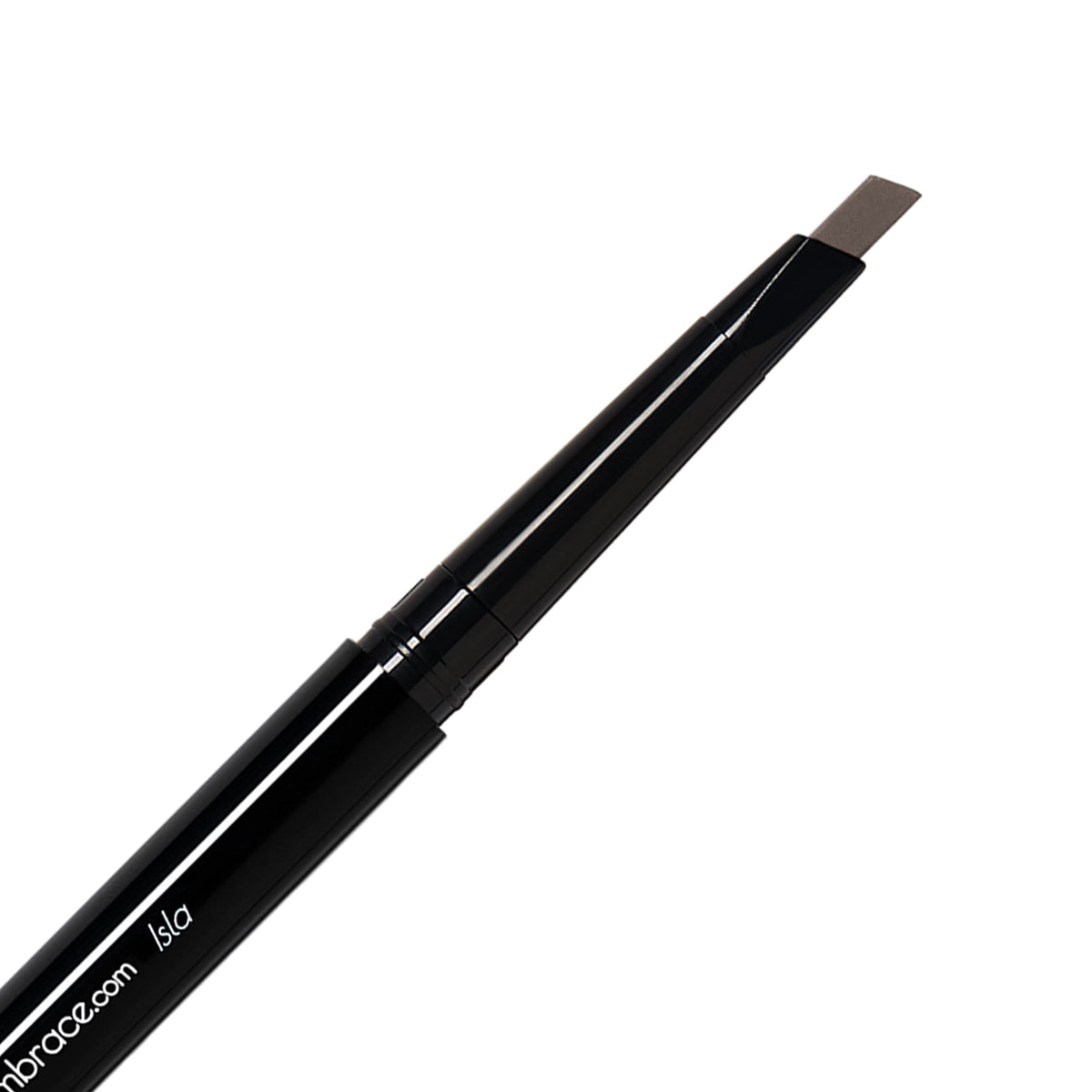 Eye Embrace Isla brow pencil front view for natural gray brow blending.