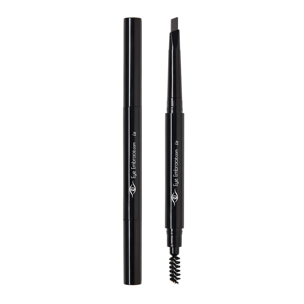 Eye Embrace Liz angle-tip provides precise, hair-like strokes.
