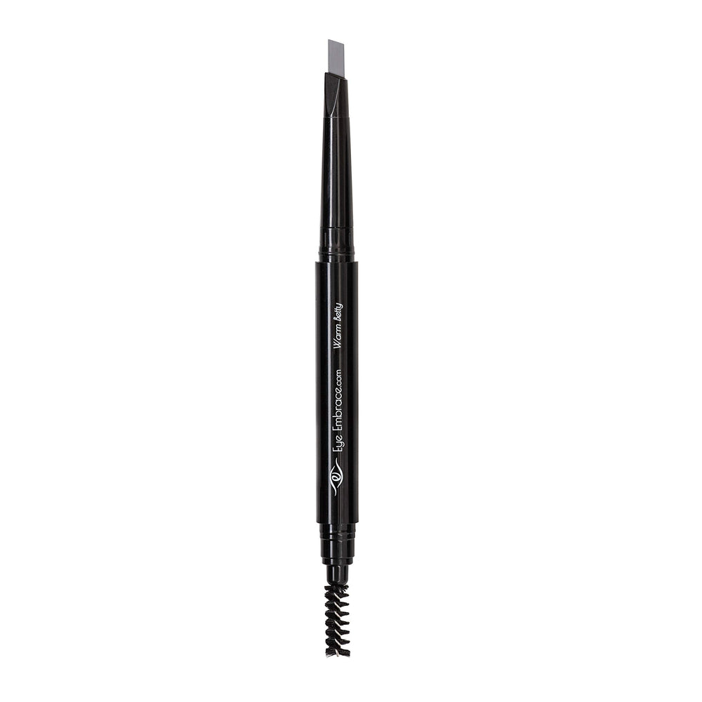 Eye Embrace Warm Betty gray hair color blends with silver tones.