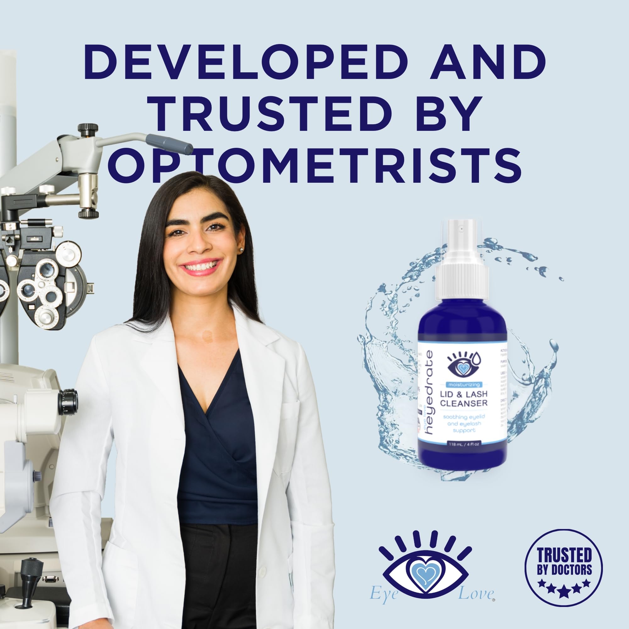 Eye Love fragrance-free alcohol-free eyelid cleanser for sensitive eyes.