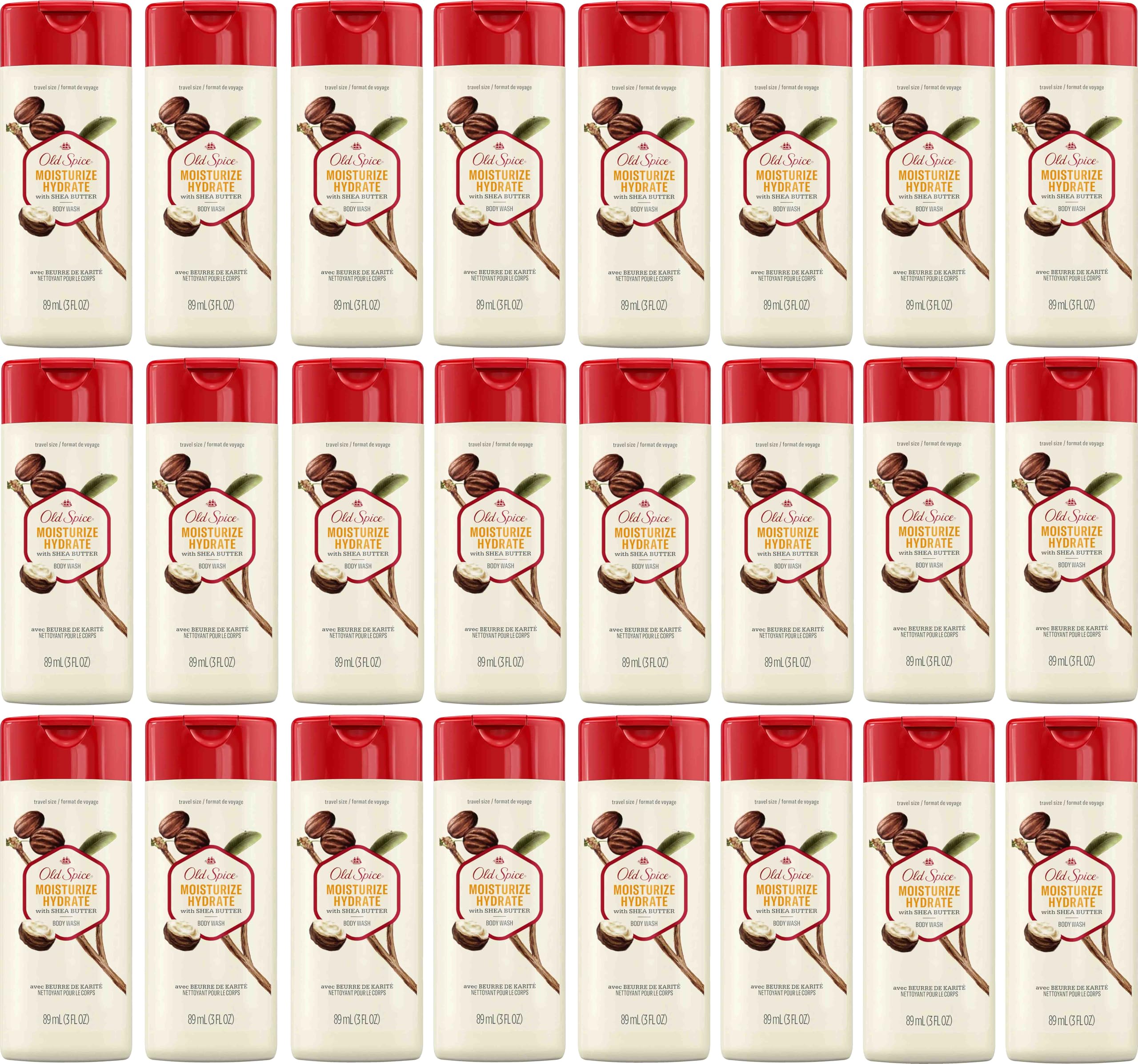 Eye See Old Spice travel-size bottle pour for on-the-go cleansing with refreshing scent.
